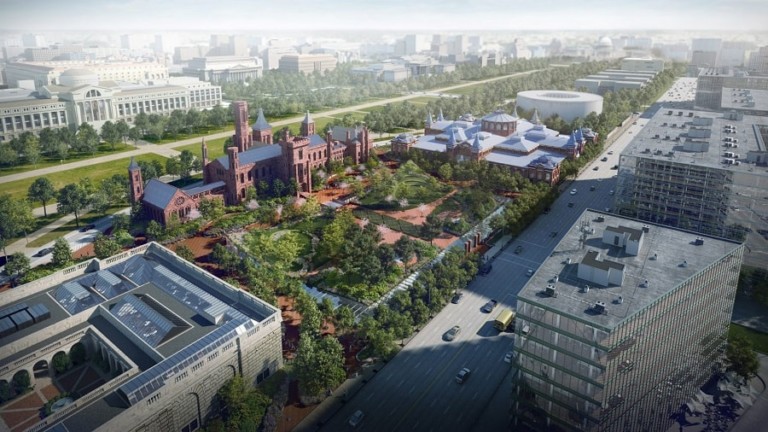 BIG, Smithsonian campus, Sackler Gallery, Haupt Garden, master plan