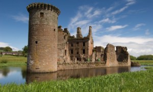 Caerlaverock Castle, part of the Historic Environment Scotland (HES) estate.