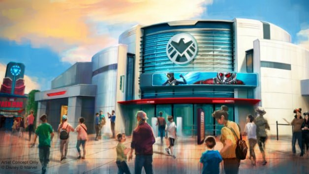 Rendering of the Marvel Ant-Man and The Wasp ride coming to Hong Kong Disneyland