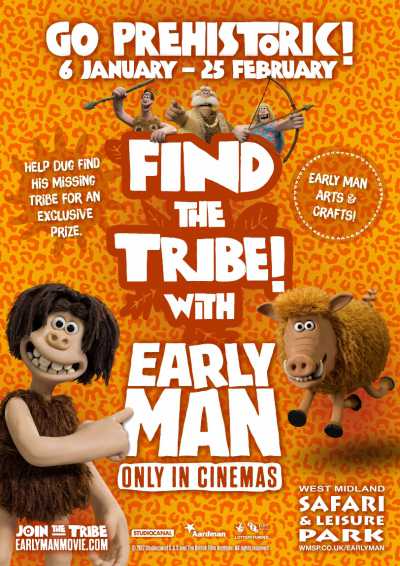 west midland safari park poster for early man aardman activities