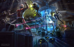 Rendering of the Marvel Ant-Man and The Wasp ride coming to Hong Kong Disneyland