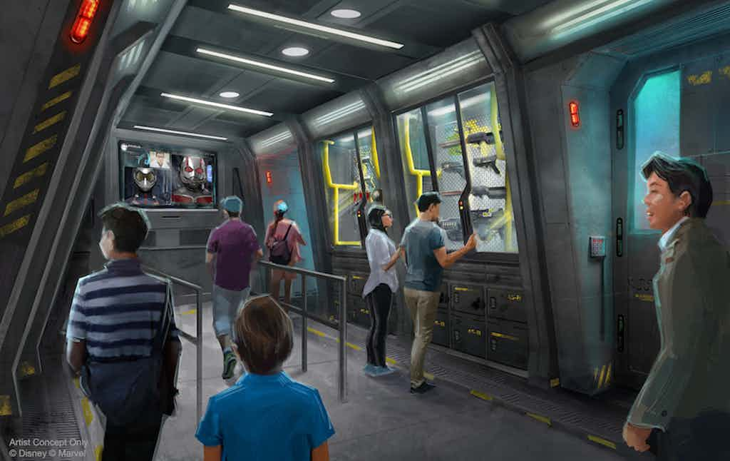 Rendering of the Marvel Ant-Man and The Wasp ride coming to Hong Kong Disneyland