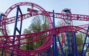 Adrenaline Peak roller coaster at Oaks Amusement Park
