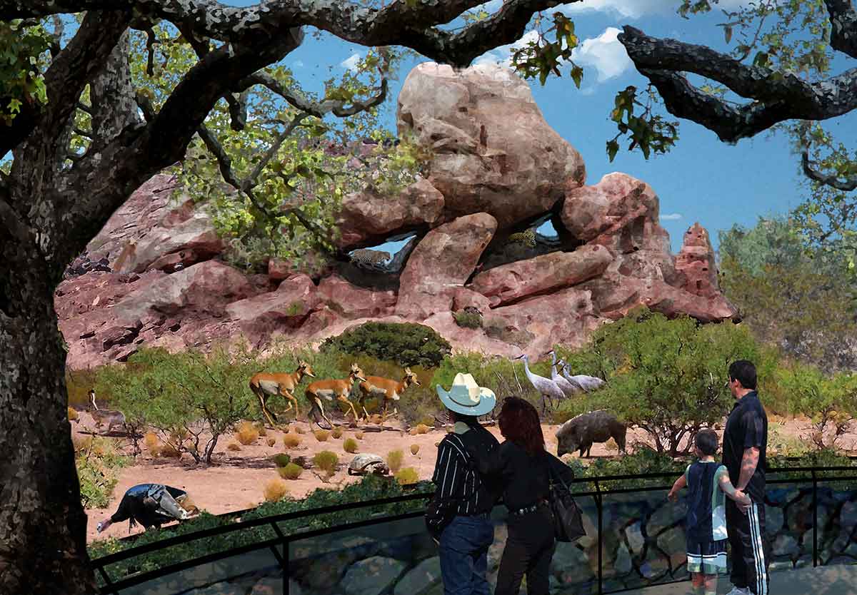 PGAV Destinations Design Chihuahuan Desert Exhibit At El Paso Zoo