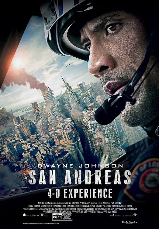 San Andreas 4D experience poster.