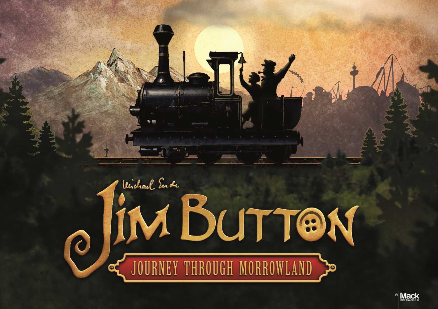 poster for jim button train ride through morrowland in europa park author michael ende