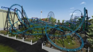 Linnanmäki Taiga launch roller coaster with four inversions designed by Intamin