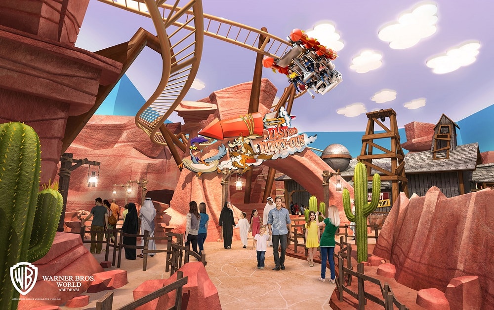The Fast and Furry-ous roller coaster at Warner Bros World Abu Dhabi.