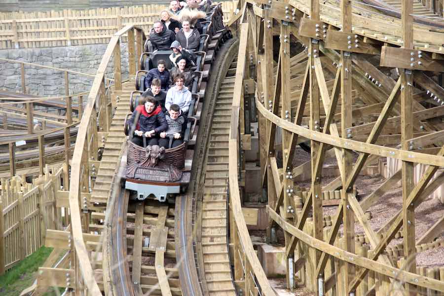 Wicker Man Alton Towers Resort wooden roller coaster blooloop