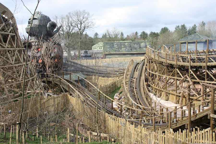 Wicker Man Alton Towers Resort wooden roller coaster blooloop