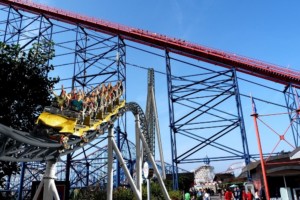 Icon double launch roller coaster at Blackpool Pleasure Beach