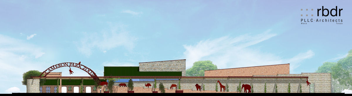 A rendering of the proposed education centre. (Image: c. Cameron Park Zoo.)