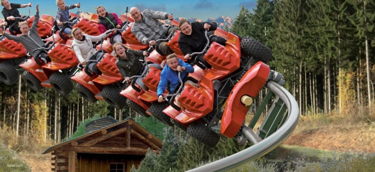 Intamin Yukon Quad family coaster at Parc Le Pal theme park France