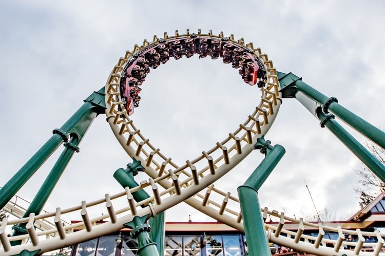 Python roller coaster at Efteling, the park has an honourable mention on our list of the world's top theme parks of the decade