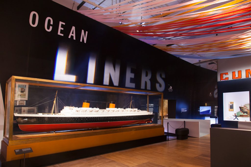 Sysco Productions audiovisual installation for the V&A's Exhibition 'Ocean Liners: Speed & Style'