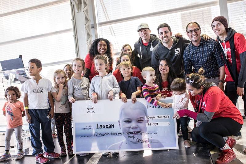 leucan journey cheque for leukemia charity