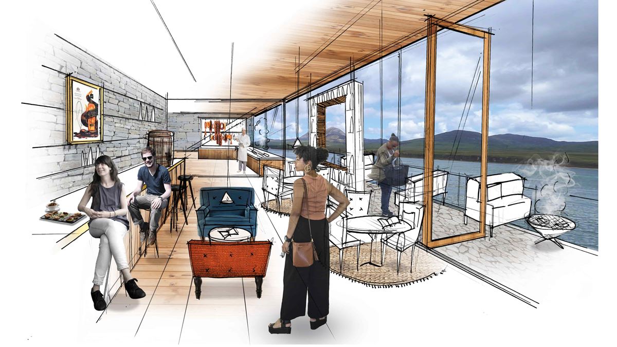 Artist impression of the improved Caol Ila distillery visitor experience.