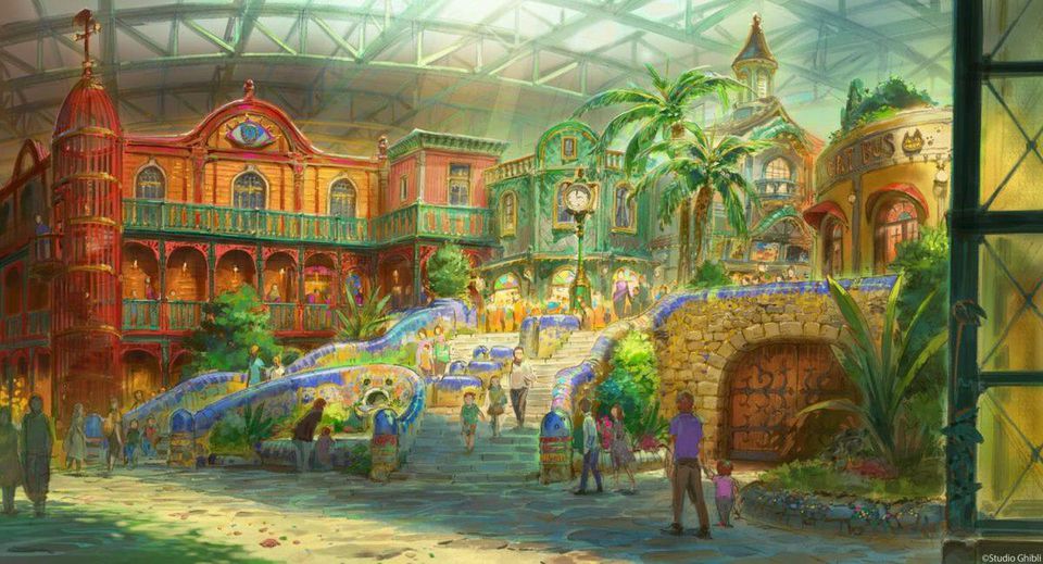 Ghibli park from Studio ghibli theme park concept art