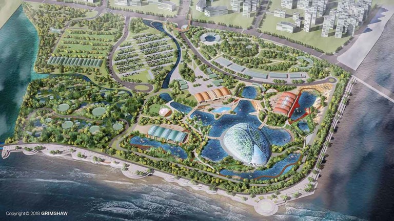 eden project qingdao aerial cgi