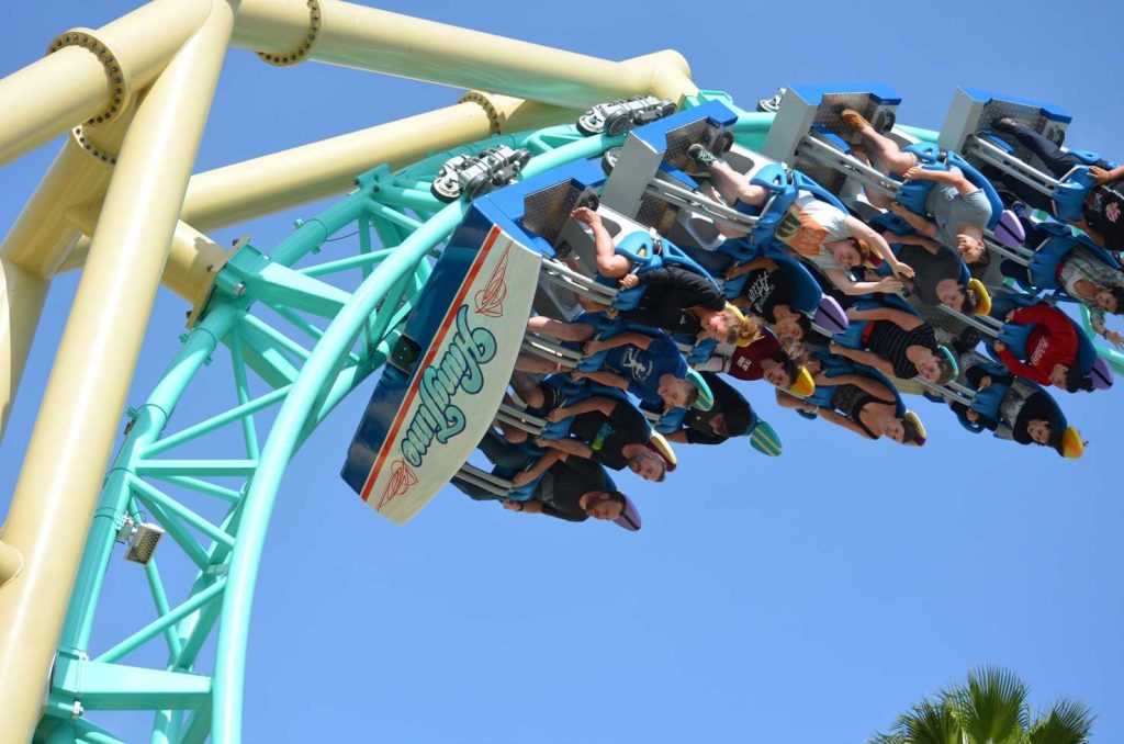 hangtime infinity coaster knotts berry farm supplied by ride entertainment