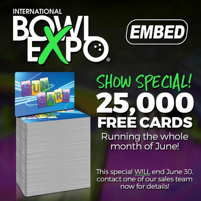 IBE international bowl expo embed promo debit card