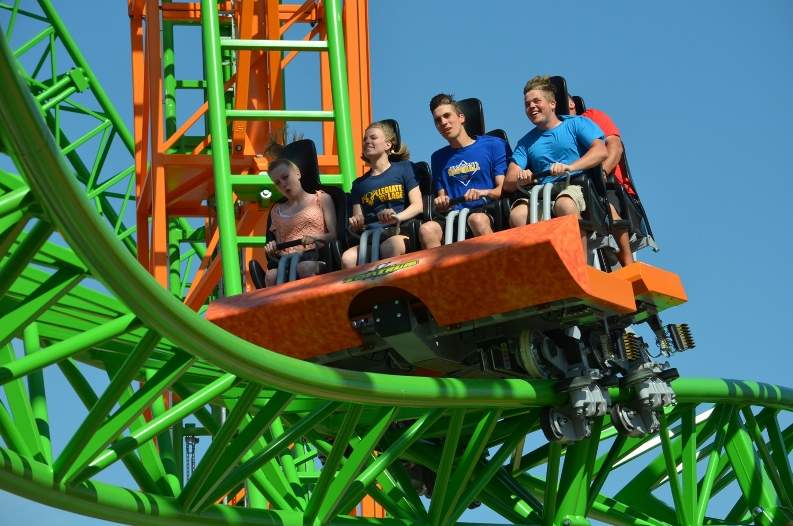 riders experience tantrum coaster at darien lake theme park