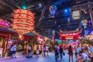 visitors explore wanda nanjing indoor theme park