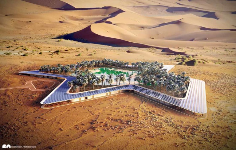 UAE united arab emirates ecotourism building desert baharash