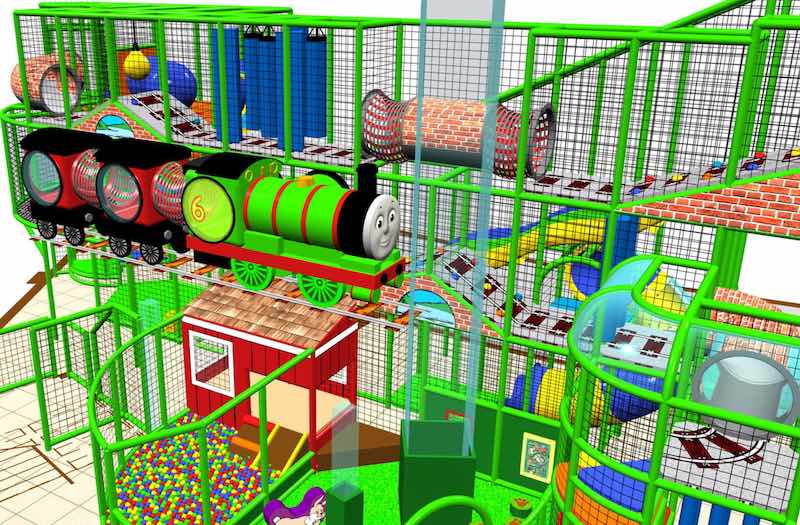 Renderings for iplayCo Thomas and Friends Mattel Play Town Dubai