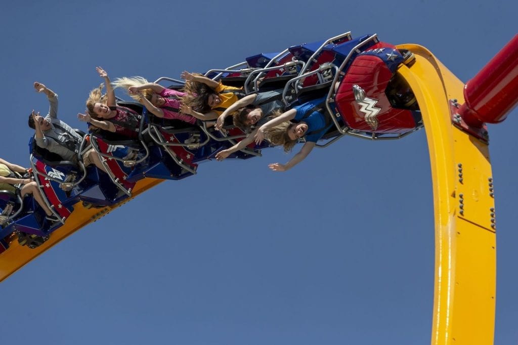 Six Flags Fiesta Texas Wonder Woman Golden Lasso coaster