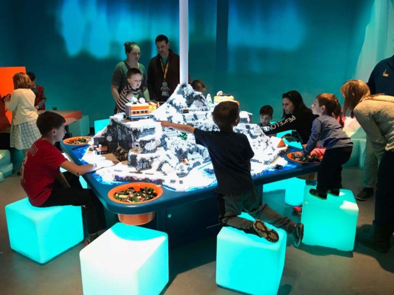 digital magic children play on seeper interactive table for lego discovery centre