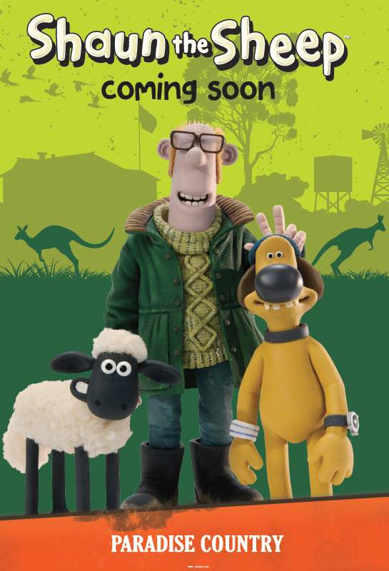 poster for shaun the sheep attraction paradise country australia