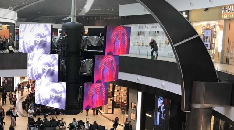 screenflite LED content platform at rome fiumicino airport