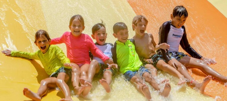 children on waterslide at ventura park venue of iaapa safety forum