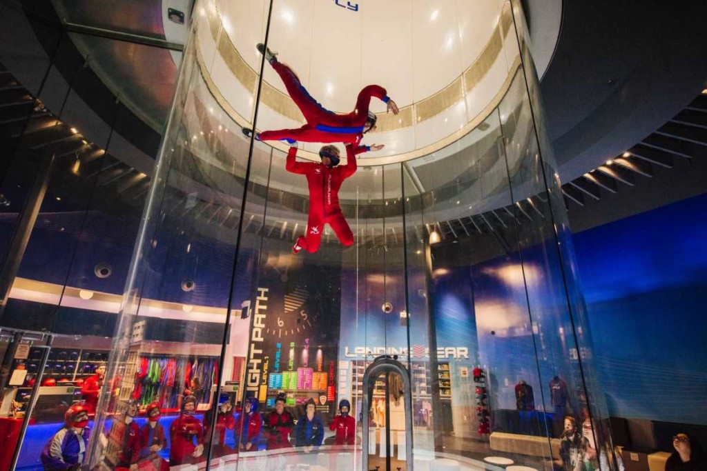 iFly indoor skydive attraction powered by skyventures VR experiences