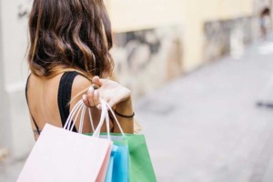 woman shopping retail