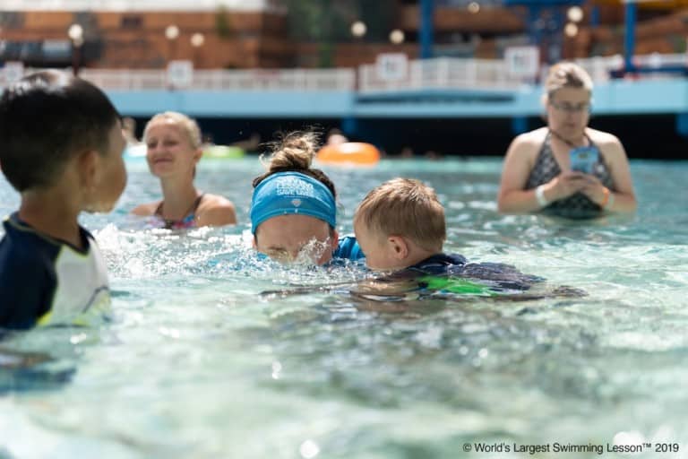 World's Largest Swimming Lesson at the West Edmonton Mall, Canada