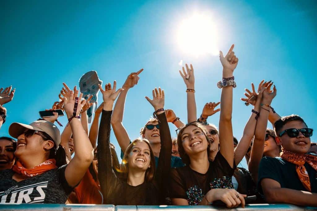 Festival goers enjoying themselves at Mala Luna Music Festival, Connect&GO