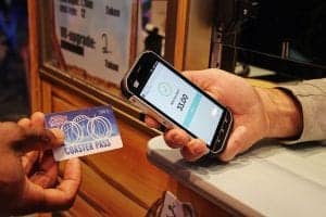 Hyde Park Winter Wonderland guest topping up his RFID coaster pass card with Connect&GO