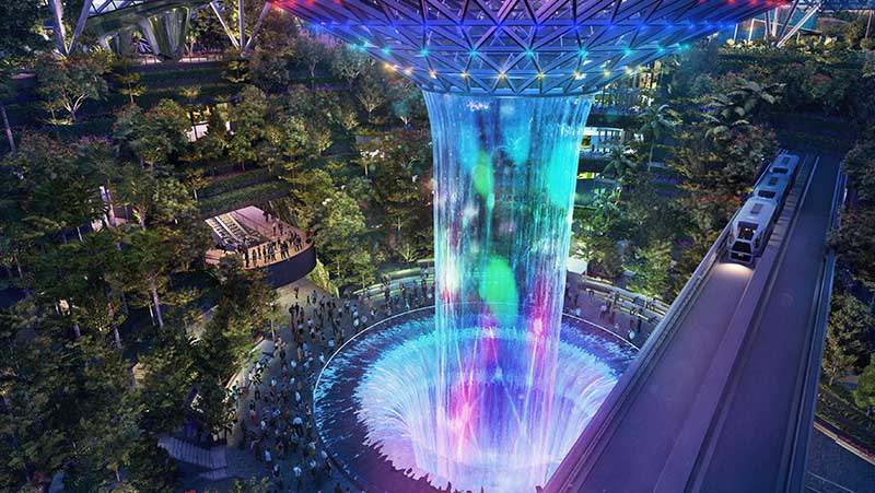 Jewel Changi Airport Singapore Waterfall Attractions Blooloop