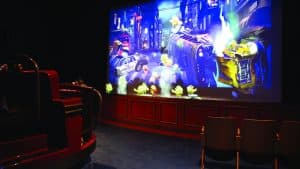 Popcorn-Revenge-Walibi-Belgium-ride-vehicles-and-screen interactive dark rides