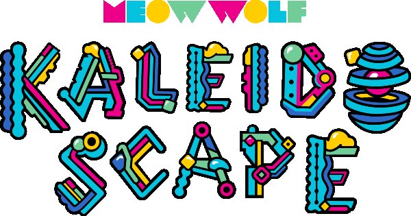 Meow Wolf dark ride Kaleidoscape logo