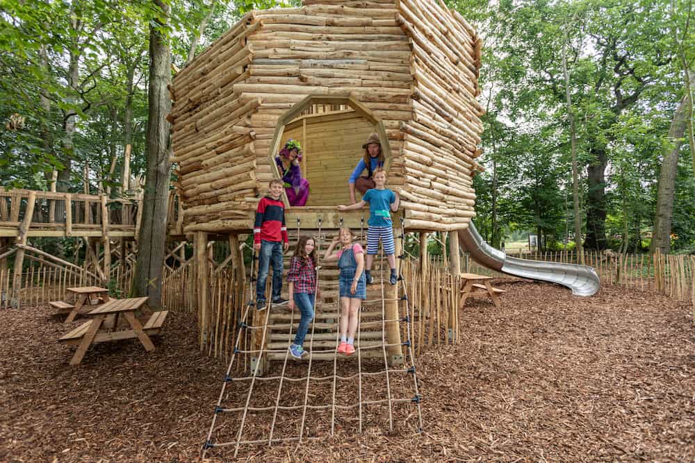 treehouse 'nest' at Skelf Island Castle Howard