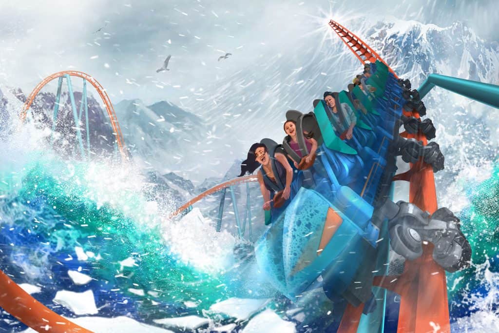 seaworld ice breaker roller coaster