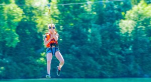 Zipline over river