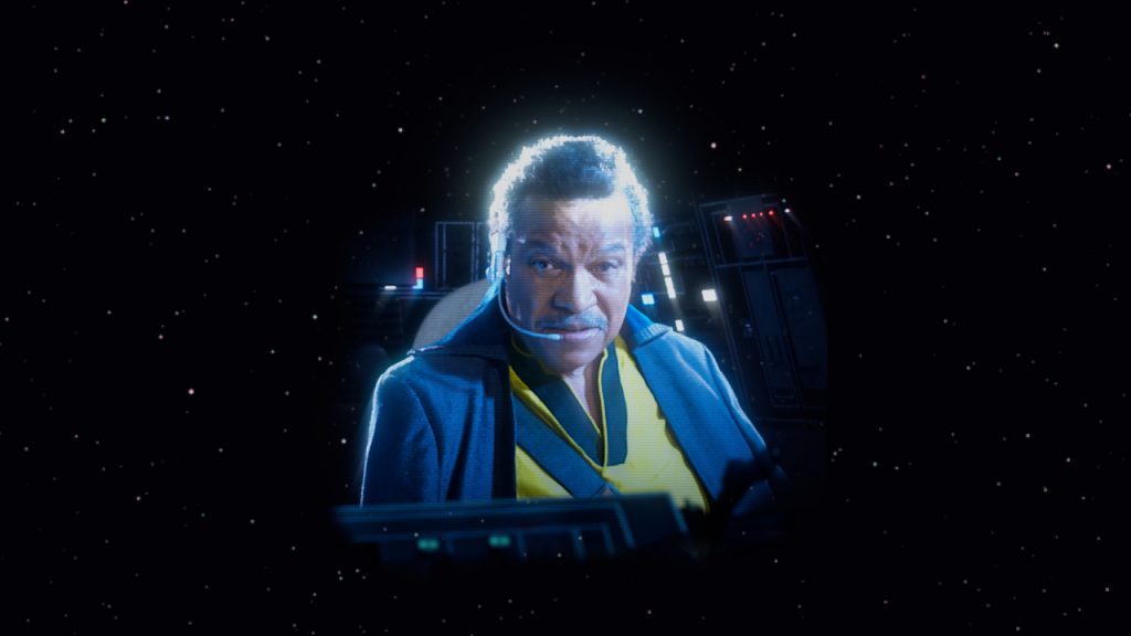 Lando transmission on Star Tours