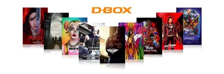 Selection of films using D-BOX motion technology