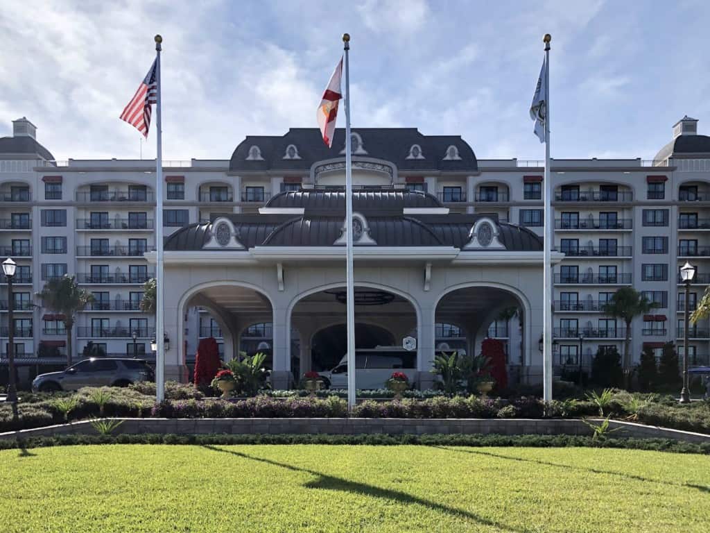 entry portico at the newest Disney Vacation Club, Riviera Resort