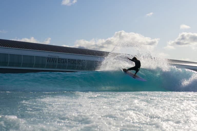 Surfer at The Wave, Bristol's inland surfing destination