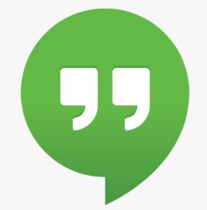 Google Hangouts logo - this is a useful tool during self-isolation